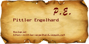 Pittler Engelhard névjegykártya